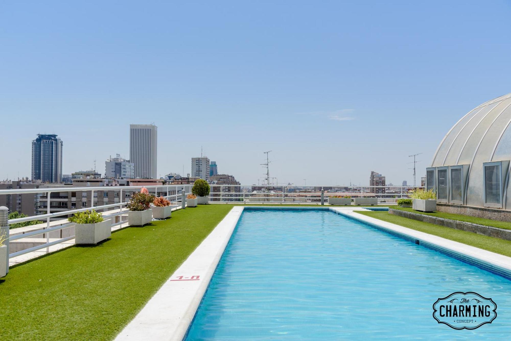Charming Eurobuilding 2 Terrace Exclusive - Plaza De Parking Leilighet Madrid Eksteriør bilde