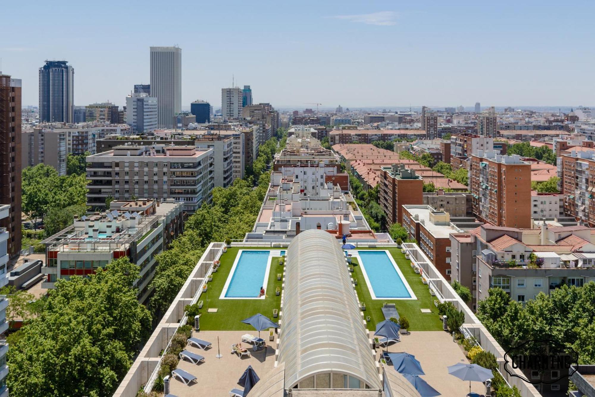 Charming Eurobuilding 2 Terrace Exclusive - Plaza De Parking Leilighet Madrid Eksteriør bilde